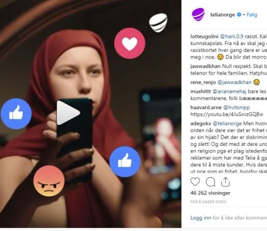 Trussel mot Telia etter hijab-reklame