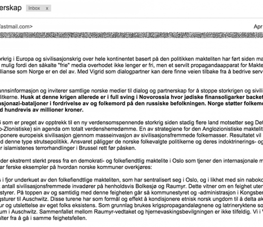 Rasismesak mot Tore Tvedt utsatt – politiet finner ikke Tvedt