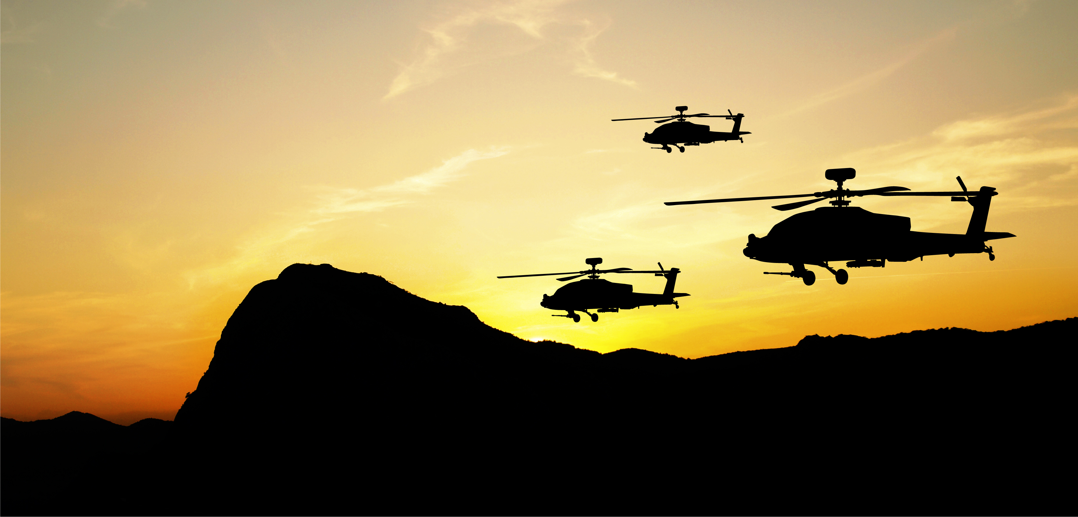 Helicopter silhouettes