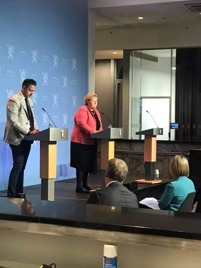 Abid raja og Erna Solberg