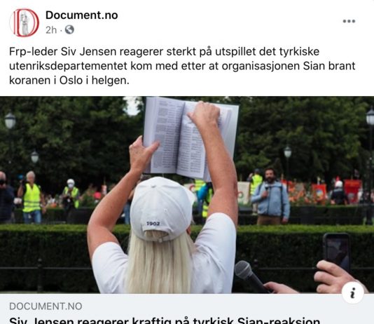 Faktisk.no: SIAN brente ikke koranen på demonstrasjonen i Oslo i helgen