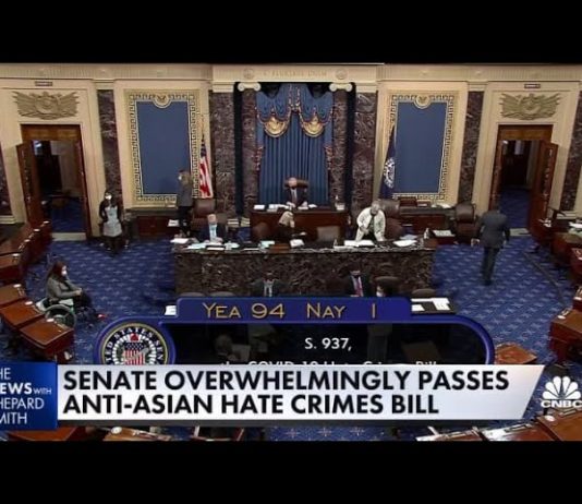 Senatet vedtok lov mot hatkriminalitet mot asiatisk-amerikanere