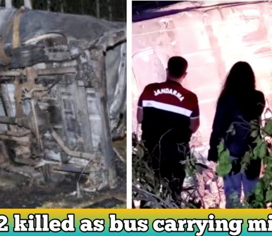 Tolv migranter døde i bussulykke i Tyrkia