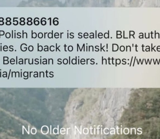 SMS-varsel: Ikke ta imot piller fra hviterussiske soldater