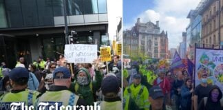 Tusenvis demonstrerer mot rasisme i en rekke engelske byer
