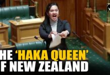 Titusener i protest til støtte for urfolket på New Zealand