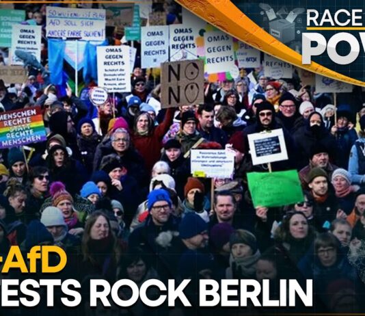Hundrevis av demonstranter blokkerte nynazistisk marsj i Berlin