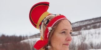 Samisk kvinne preger veggkunsten i det nye regjeringskvartalet