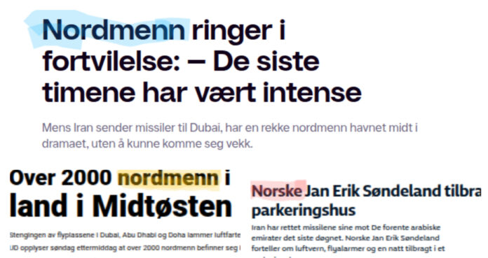 nordmenn i Midtøsten